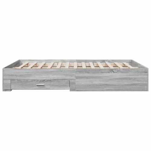 Okvir za krevet s ladicama boja hrasta 140x200 cm drveni - Sivi hrast sonoma 140 x 200 cm Cijena