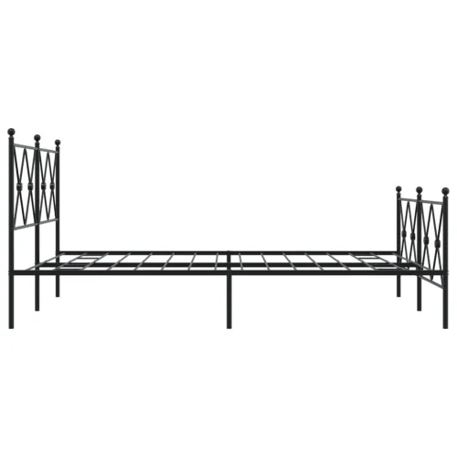Metalni okvir kreveta uzglavlje i podnožje crni 140x200 cm - Crna 140 x 200 cm s uzglavljem i podnožjem Cijena