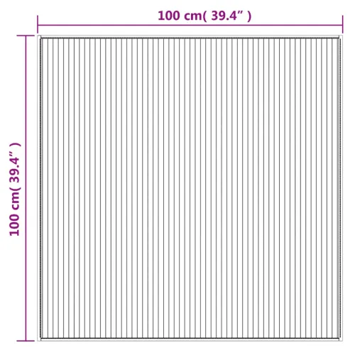 Tepih kvadratni sivi 100 x 100 cm od bambusa - Siva 100 x 100 cm Cijena