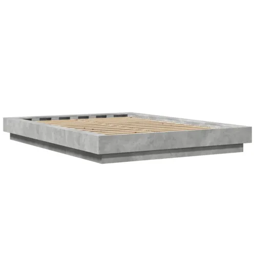 Okvir kreveta boja betona 135 x 190 cm od konstruiranog drva - Beton siva 135 x 190 cm Cijena