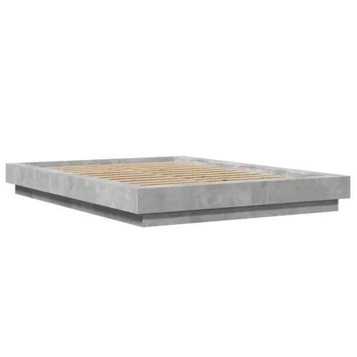 Okvir kreveta boja betona 135 x 190 cm od konstruiranog drva - Beton siva 135 x 190 cm Cijena
