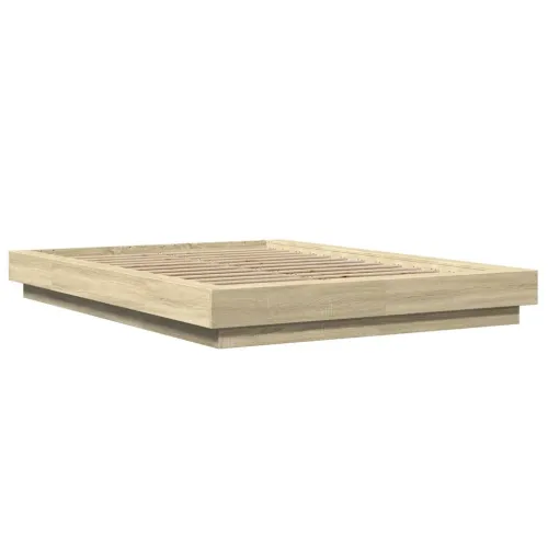 Okvir za krevet boja hrasta 135x190 cm od konstruiranog drva - Sonoma hrast 135 x 190 cm Cijena