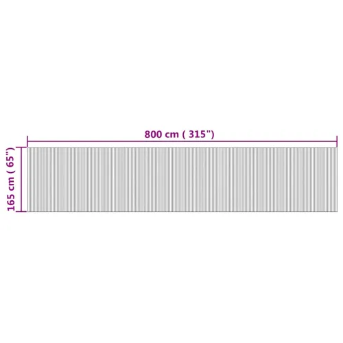 Paravan - Sobna pregrada prirodna širina 800 cm visina 165 cm od bambusa - Prirodna 800 cm Cijena