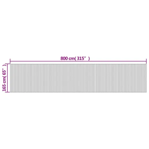 Paravan - Sobna pregrada tamnosmeđa širina 800 cm visina 165 cm od bambusa - Tamno smeđa 800 cm Cijena