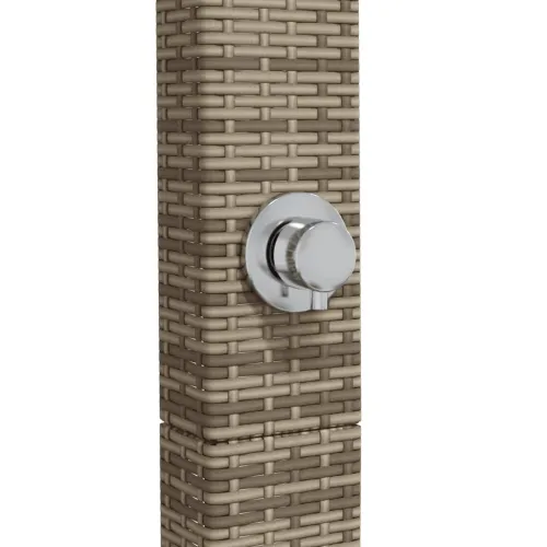 Vanjski tuš sivi 50x55x224 cm od poliratana i bagremovog drva - Siva 1 Cijena