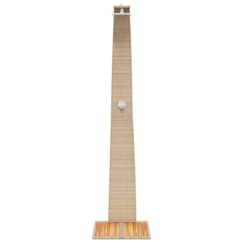 Vanjski tuš bež 55x60x224 cm od poliratana i bagremovog drva - Bež 1 Cijena
