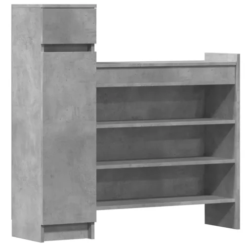 Ormarić za cipele boja betona 100,5x28x100 cm konstruirano drvo - Beton siva Cijena