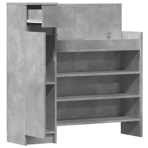 Ormarić za cipele boja betona 100,5x28x100 cm konstruirano drvo - Beton siva Cijena