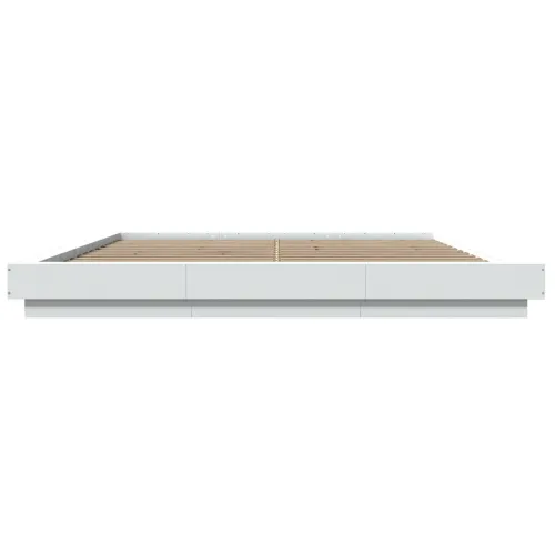 Okvir kreveta LED bijeli 200 x 200 cm konstruirano drvo - Bijela 200 x 200 cm Cijena
