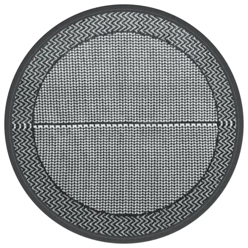 Vanjski tepih ARAKIL sivi Ø 120 cm PP - Crna i siva Ø 120 cm 1 Cijena