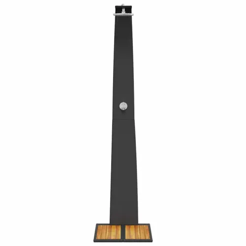 Vanjski tuš crni 55x60x224 cm od poliratana i bagremovog drva - Crna 1 Cijena