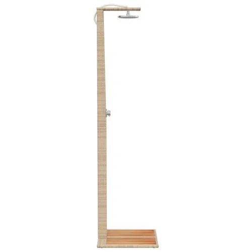 Vanjski tuš sivi 50x55x224 cm od poliratana i bagremovog drva - Bež 1 Cijena