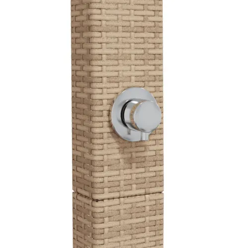 Vanjski tuš sivi 50x55x224 cm od poliratana i bagremovog drva - Bež 1 Cijena