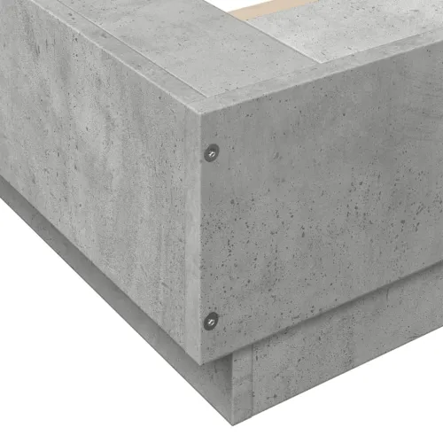 Okvir kreveta siva boja betona 180x200 cm od konstruiranog drva - Beton siva 180 x 200 cm Cijena