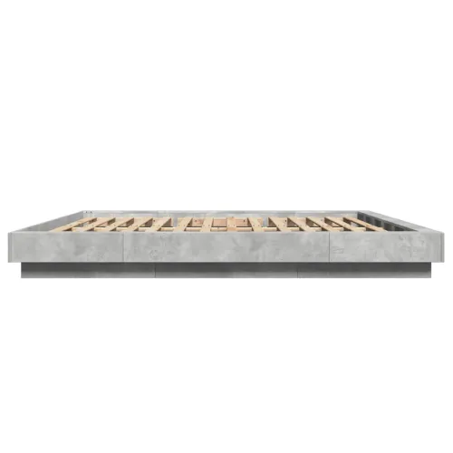 Okvir kreveta siva boja betona 180x200 cm od konstruiranog drva - Beton siva 180 x 200 cm Cijena