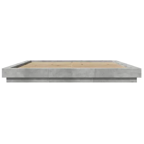Okvir kreveta siva boja betona 180x200 cm od konstruiranog drva - Beton siva 180 x 200 cm Cijena
