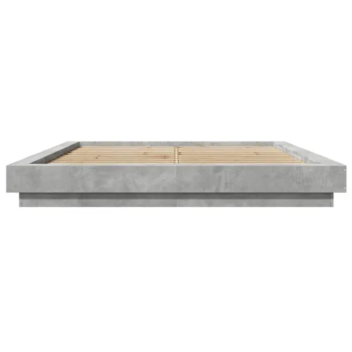 Okvir kreveta siva boja betona 160x200 cm od konstruiranog drva - Beton siva 160 x 200 cm Cijena