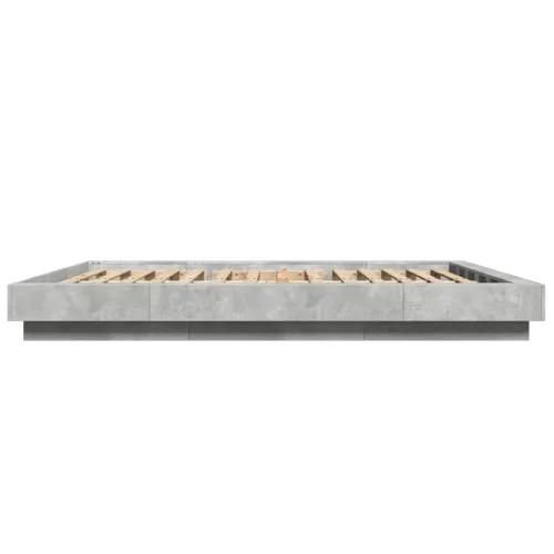 Okvir kreveta siva boja betona 160x200 cm od konstruiranog drva - Beton siva 160 x 200 cm Cijena