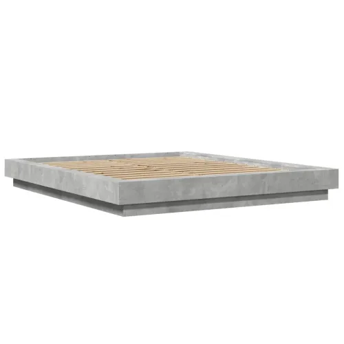 Okvir kreveta boja betona 150x200 cm od konstruiranog drva - Beton siva 150 x 200 cm Cijena