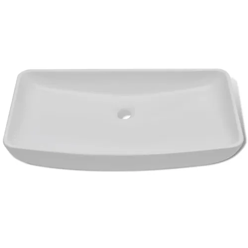 Lavabo - Umivaonik s miješalicom keramički pravokutni bijeli - 710 x 380 x 135 mm Cijena