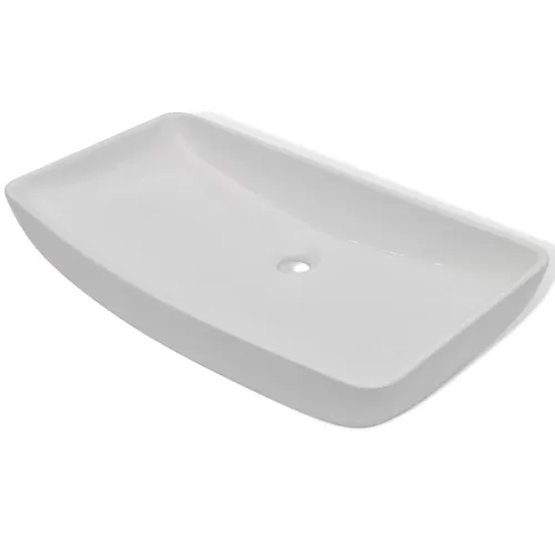 Lavabo - Umivaonik s miješalicom keramički pravokutni bijeli - 710 x 380 x 135 mm Cijena
