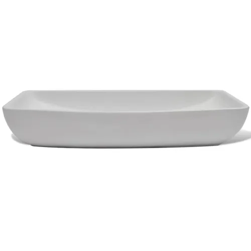 Lavabo - Umivaonik s miješalicom keramički pravokutni bijeli - 710 x 380 x 135 mm Cijena