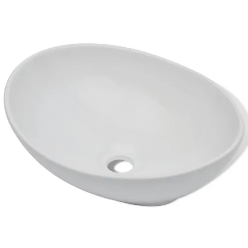 Lavabo - Umivaonik s miješalicom keramički ovalni bijeli - 400 x 330 x 135 mm Cijena