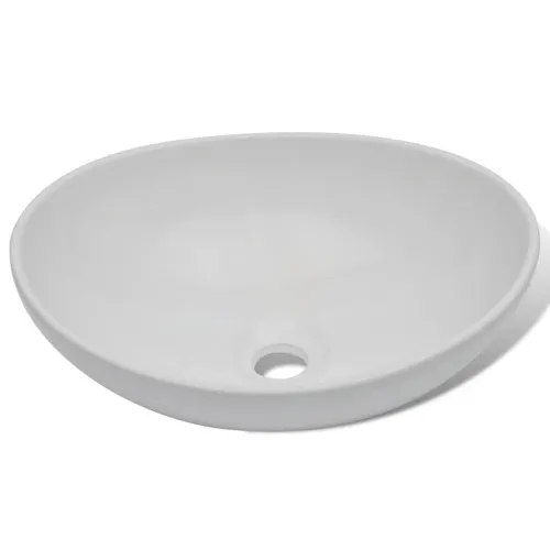 Lavabo - Umivaonik s miješalicom keramički ovalni bijeli - 400 x 330 x 135 mm Cijena