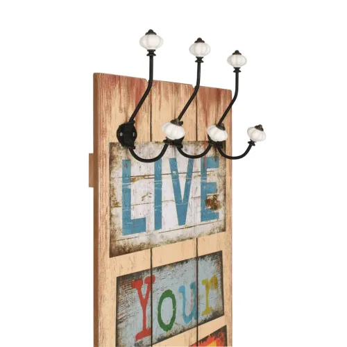 Zidna vješalica za kapute sa 6 kuka LIVE LIFE 120 x 40 cm - Live Life Cijena