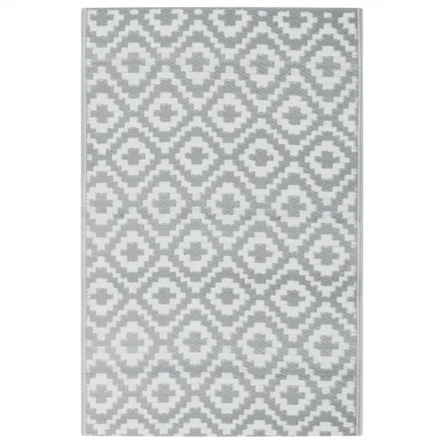 Vanjski tepih ARAKIL sivi 190x290 cm PP - Bijela i svijetlo siva 190 x 290 cm 1 Cijena