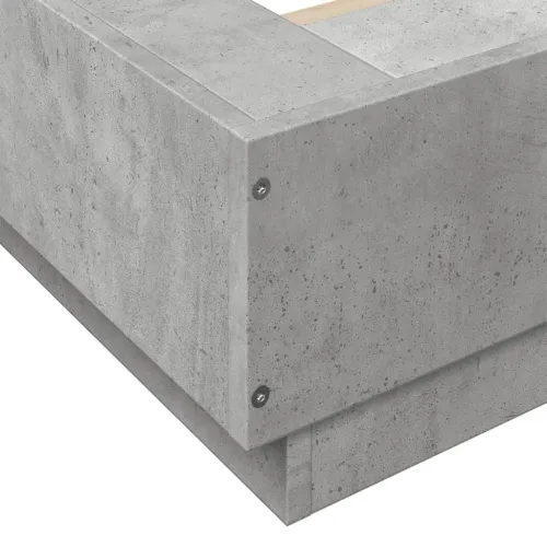 Okvir kreveta siva boja betona 120x200 cm od konstruiranog drva - Beton siva 120 x 200 cm Cijena