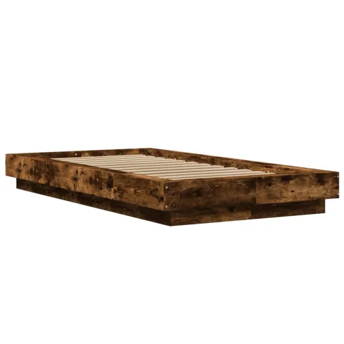 Okvir za krevet boja hrasta 90 x 200 cm konstruirano drvo - Dimljeni hrast 90 x 200 cm Cijena