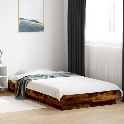 Okvir za krevet boja hrasta 75x190 cm konstruirano drvo - Dimljeni hrast 75 x 190 cm Cijena