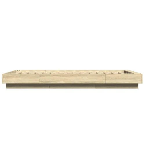 Okvir za krevet boja hrasta 100x200 cm od konstruiranog drva - Sonoma hrast 100 x 200 cm Cijena