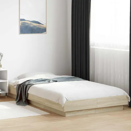 Okvir za krevet boja hrasta 100x200 cm od konstruiranog drva - Sonoma hrast 100 x 200 cm Cijena