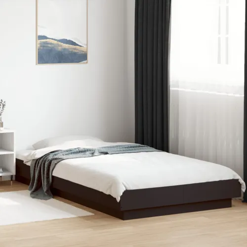 Okvir za krevet crni 90x200 cm konstruirano drvo - Crna 90 x 200 cm Cijena