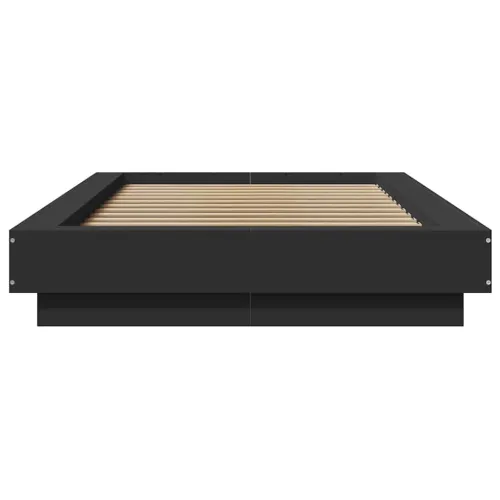 Okvir za krevet crni 90 x 190 cm od konstruiranog drva - Crna 90 x 190 cm Cijena