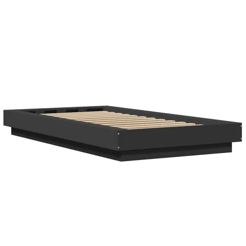 Okvir za krevet crni 90 x 190 cm od konstruiranog drva - Crna 90 x 190 cm Cijena