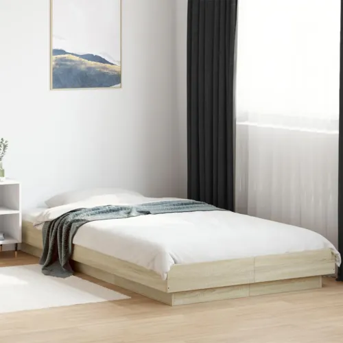Okvir za krevet boja hrasta 75x190 cm od konstruiranog drva - Sonoma hrast 75 x 190 cm Cijena