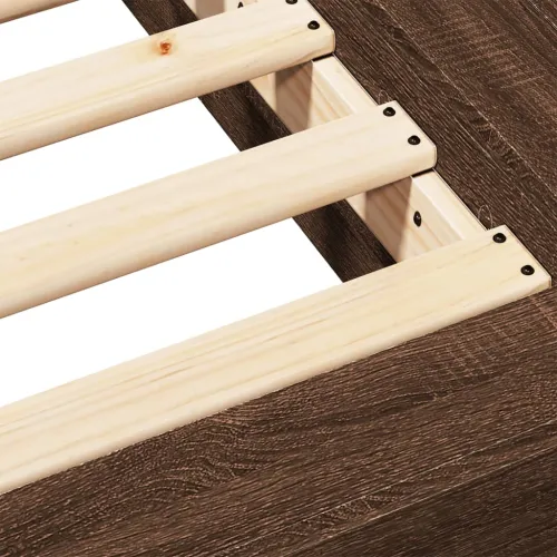 Okvir za krevet smeđi hrast 75x190 cm konstruirano drvo - Smeđi hrast 75 x 190 cm Cijena