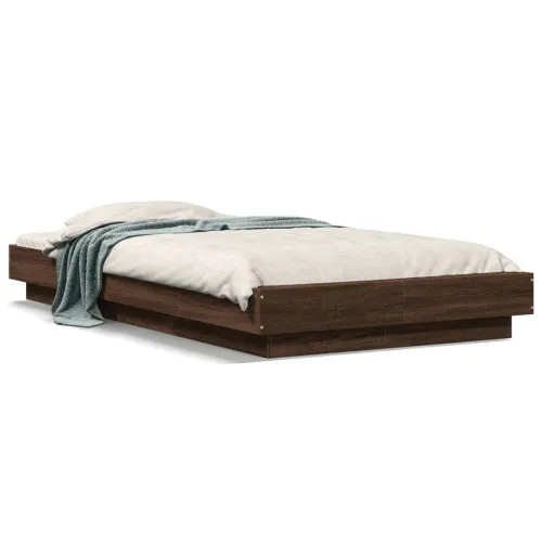 Okvir za krevet smeđi hrast 75x190 cm konstruirano drvo - Smeđi hrast 75 x 190 cm Cijena