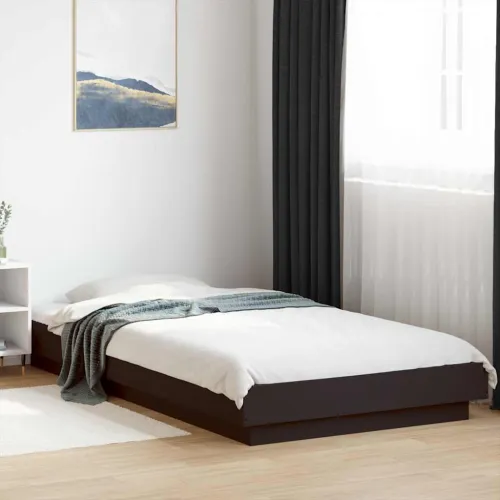 Okvir za krevet crni 100x200 cm konstruirano drvo - Crna 100 x 200 cm Cijena