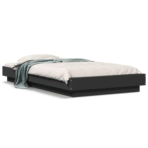 Okvir za krevet crni 100x200 cm konstruirano drvo - Crna 100 x 200 cm Cijena