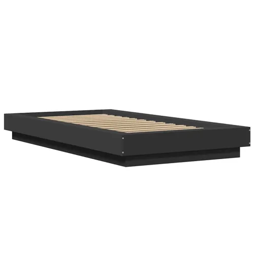 Okvir za krevet crni 100x200 cm konstruirano drvo - Crna 100 x 200 cm Cijena