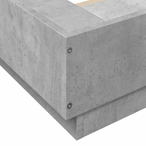Okvir kreveta boja betona 100x200 cm od konstruiranog drva - Beton siva 100 x 200 cm Cijena