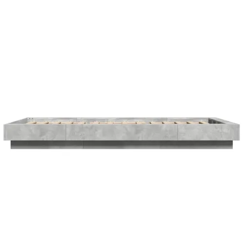 Okvir kreveta boja betona 100x200 cm od konstruiranog drva - Beton siva 100 x 200 cm Cijena