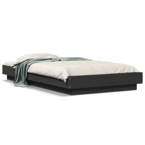 Okvir za krevet crni 75 x 190 cm od konstruiranog drva - Crna 75 x 190 cm Cijena