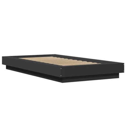 Okvir za krevet crni 75 x 190 cm od konstruiranog drva - Crna 75 x 190 cm Cijena