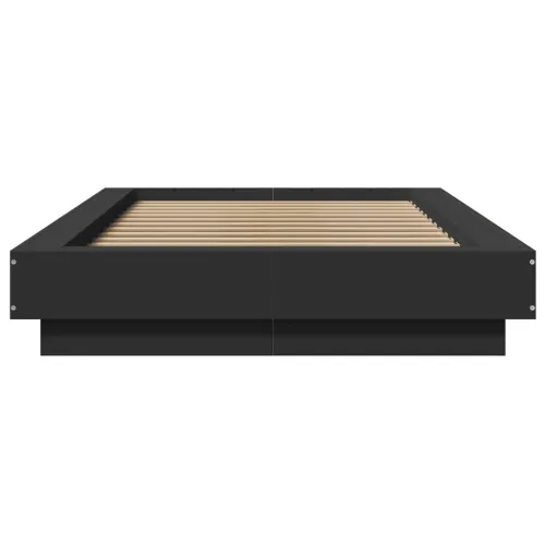 Okvir za krevet crni 75 x 190 cm od konstruiranog drva - Crna 75 x 190 cm Cijena