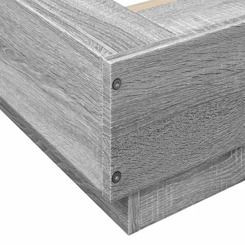 Okvir za krevet boja hrasta 75 x 190 cm od konstruiranog drva - Sivi hrast sonoma 75 x 190 cm Cijena